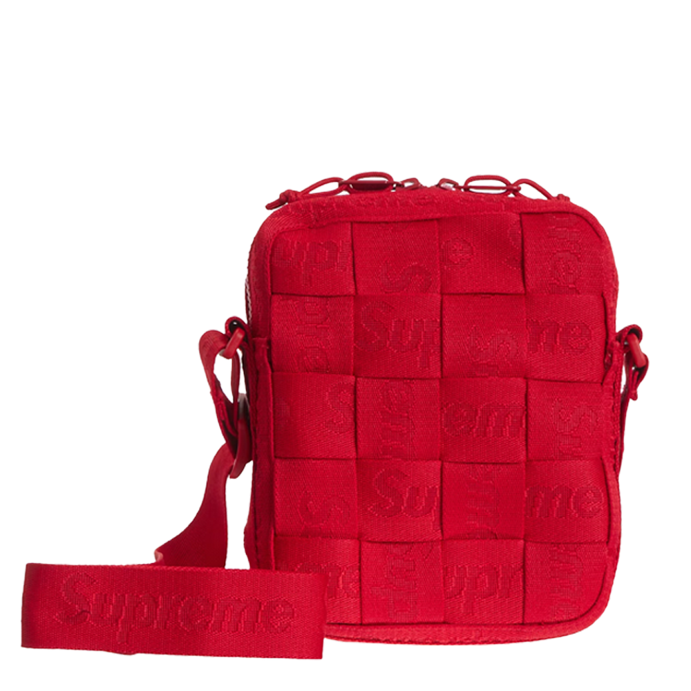 Supreme Woven Shoulder Bag Red