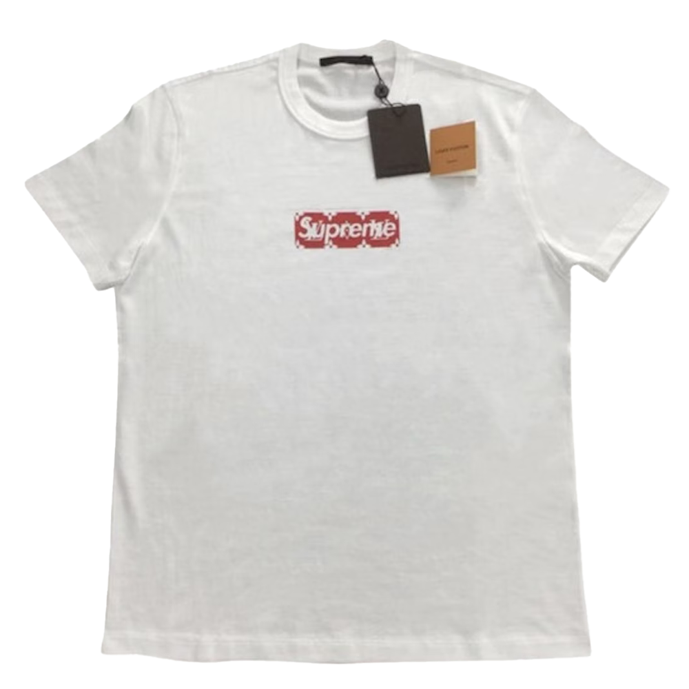Supreme x Louis Vuitton Box Logo T-Shirt Weiß