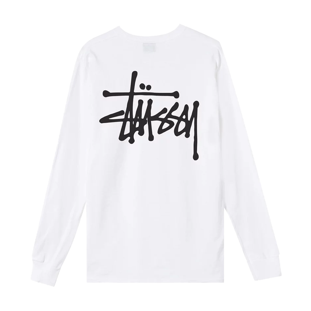 Stussy Long Sleeve Basic Tee White