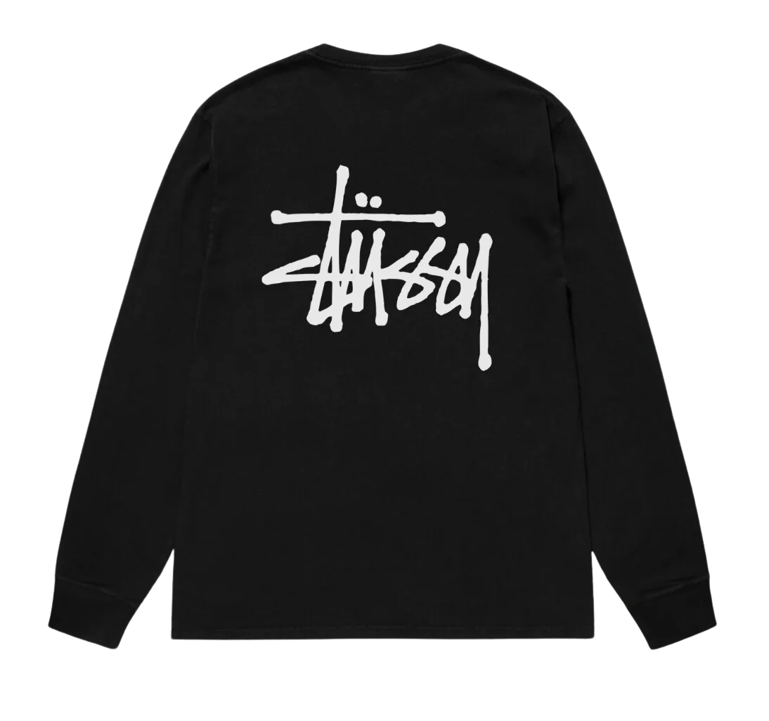 Stussy Long Sleeve Basic Tee Black