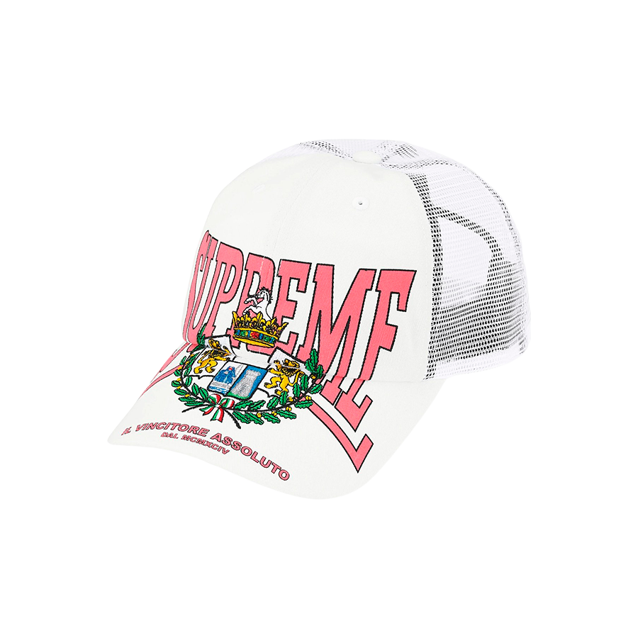 Supreme Crest Mesh Back 6-Panel White