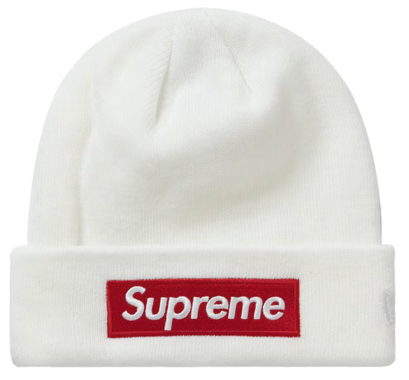 Supreme New Era Box Logo Beanie (FW21) White