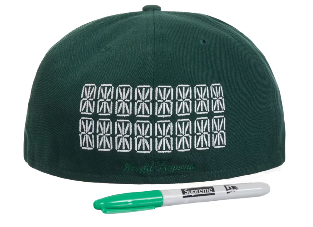 Supreme Sharpie Box Logo New Era Fitted Cap Dark Green