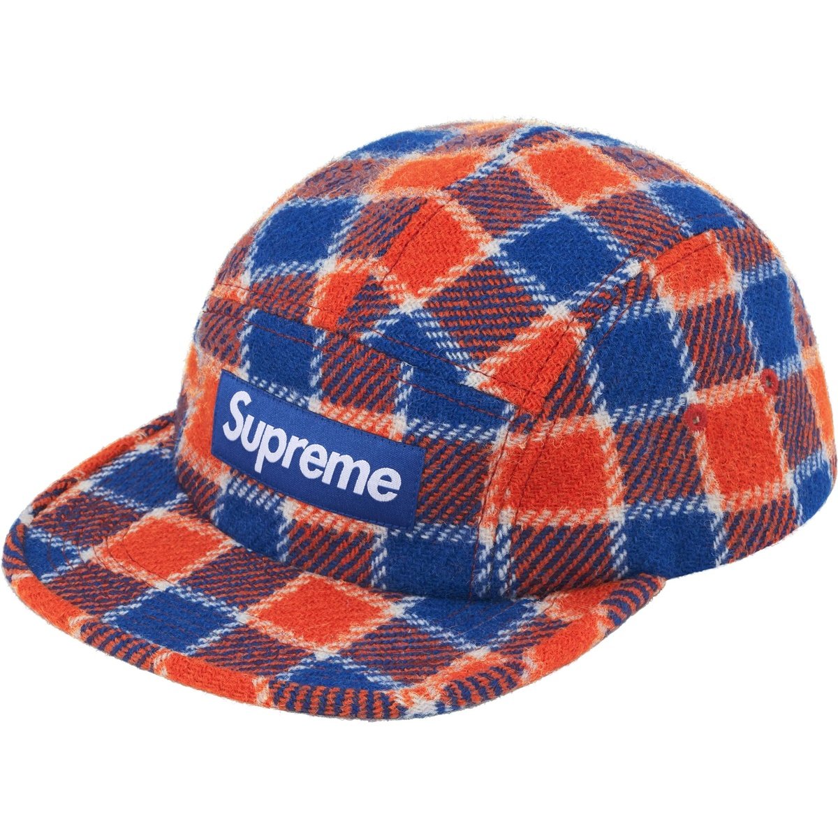 Supreme x Harris Tweed Camp Cap Red Plaid