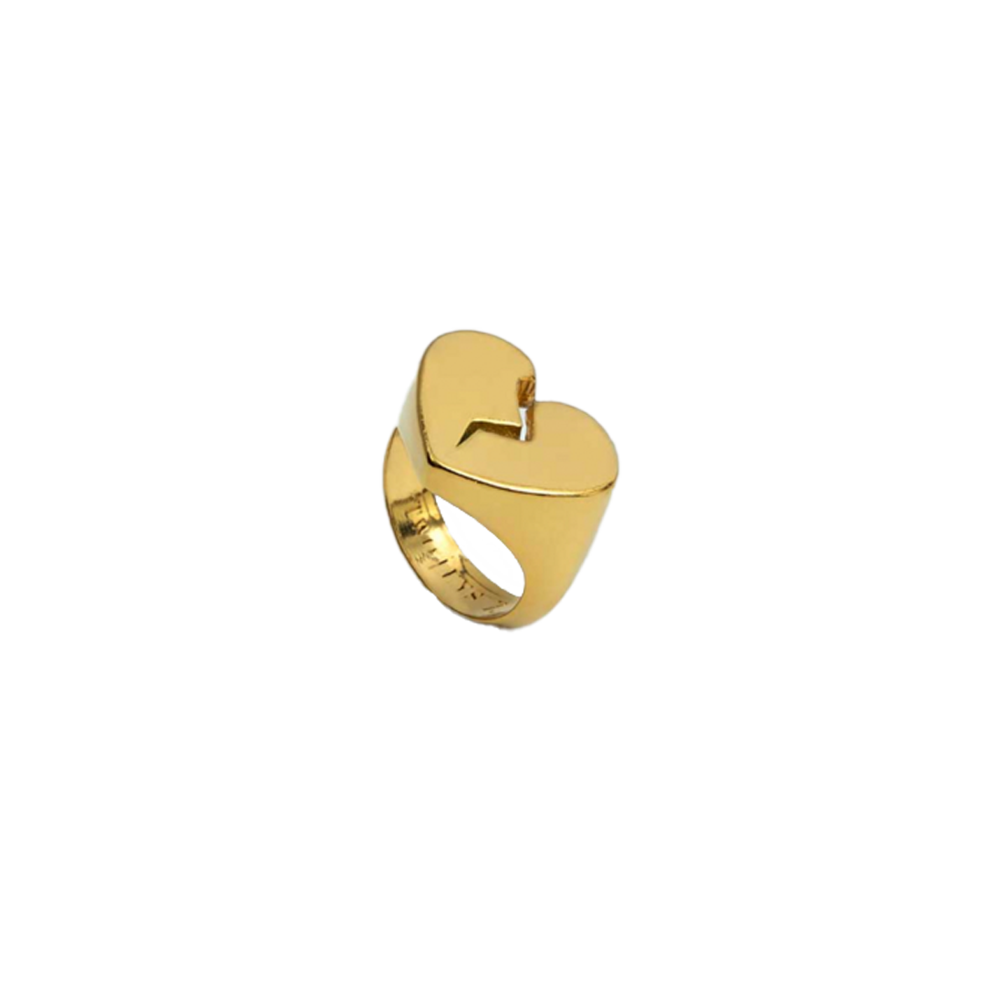 TwoJeys Broken Heart Ring Gold