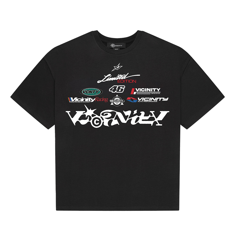 Vicinity Racing Logos T-Shirt Schwarz