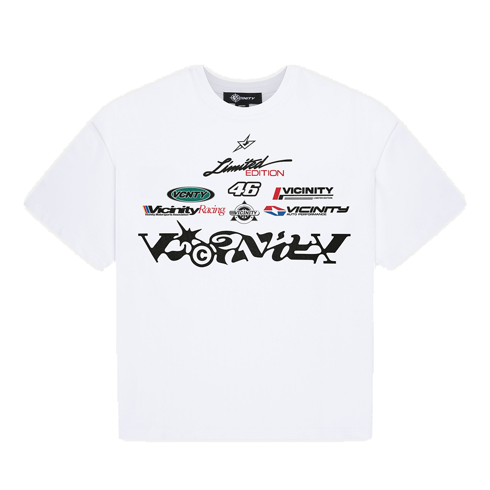 Vicinity Racing Logos Tee White