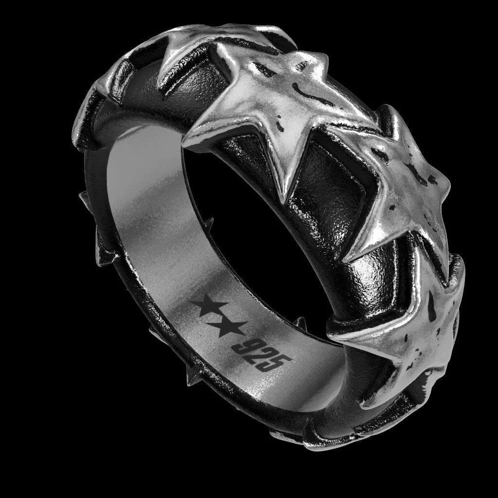 Twojeys 925 Star Glaze Ring Silber