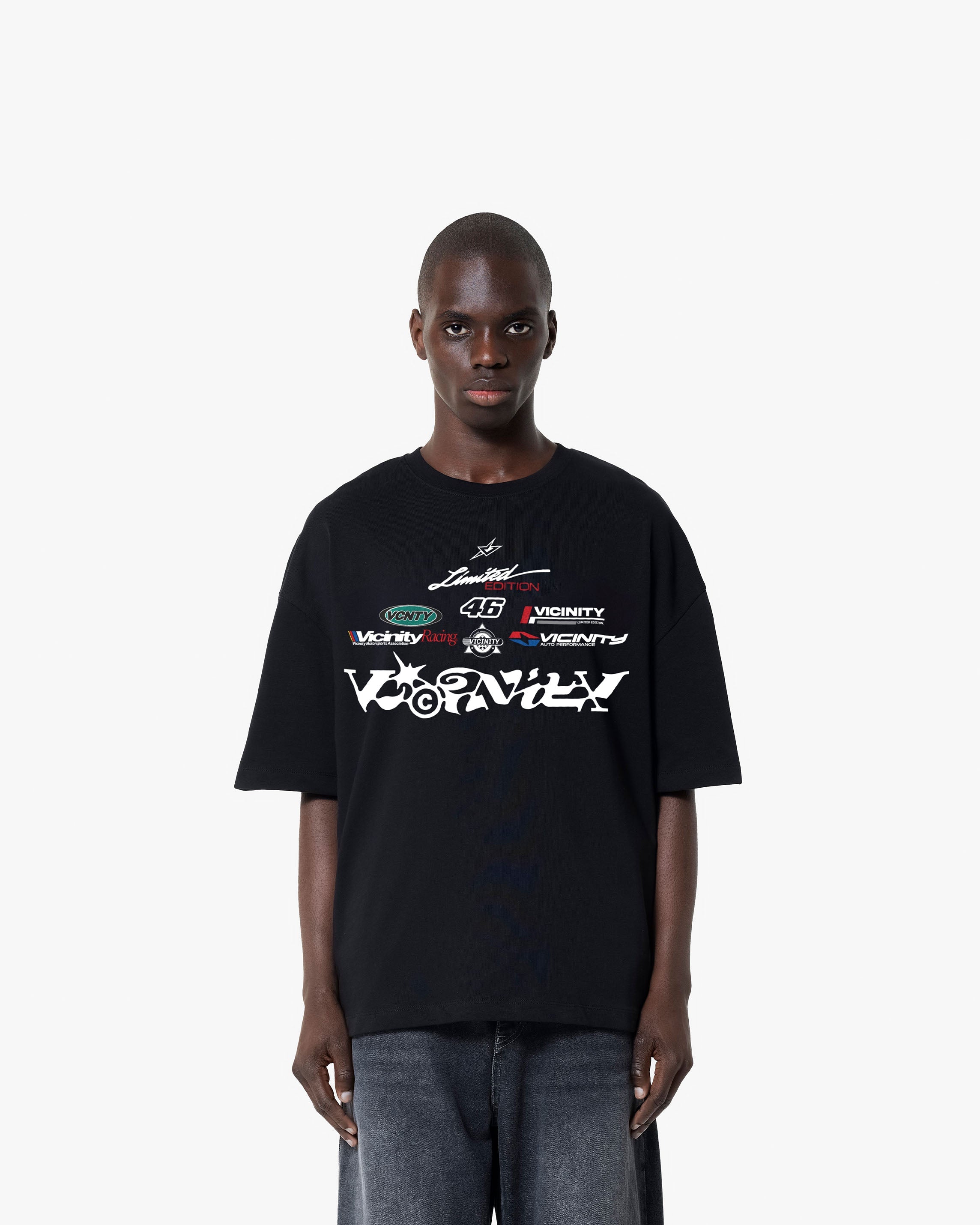 Vicinity Racing Logos T-Shirt Schwarz