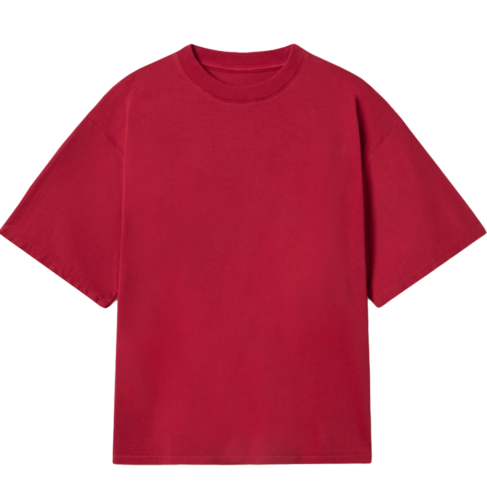 Velour Garments 300 GSM 'Dark Red' T-Shirt