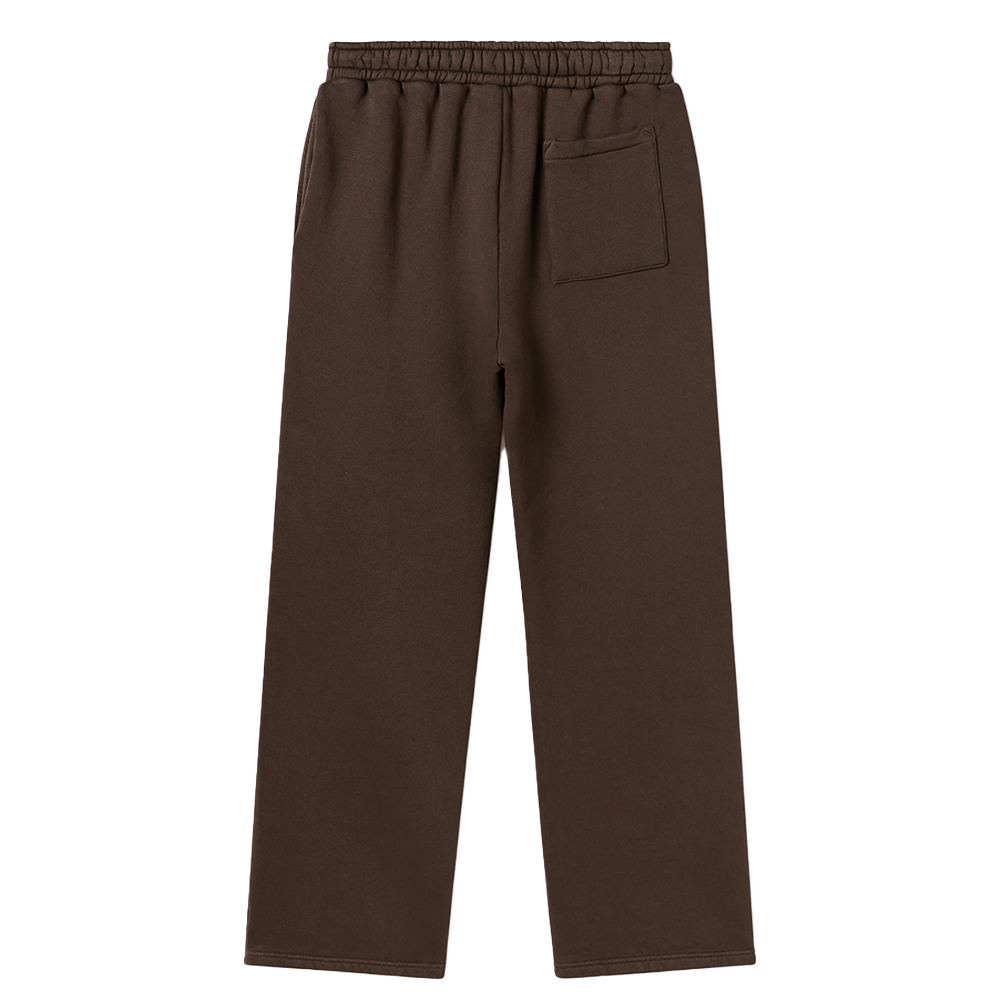 Velor Garments 450 GSM Dark Chocolate Straight-Leg Pants
