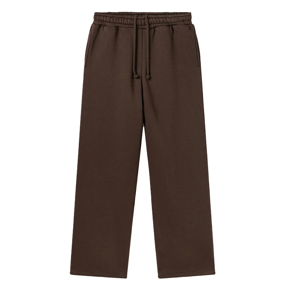 Velor Garments 450 GSM Dark Chocolate Straight-Leg Pants