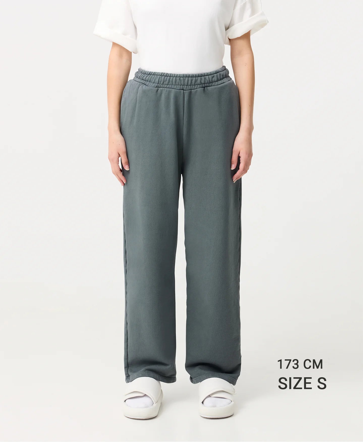 Velour Garments 600 GSM 'Anthracite' Straight-Leg Pants