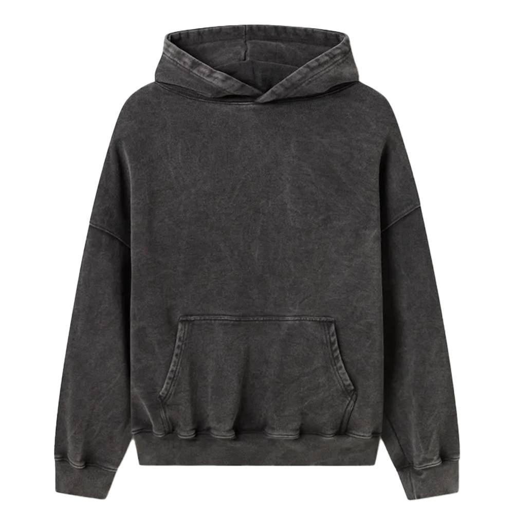 Velor Garments 600 GSM 'Vintage Black' Hoodie