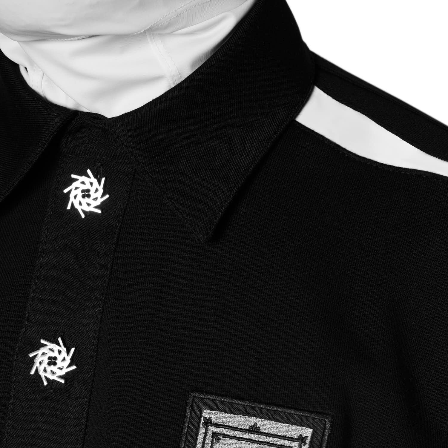 Warburton Reflective Black Rugby Polo