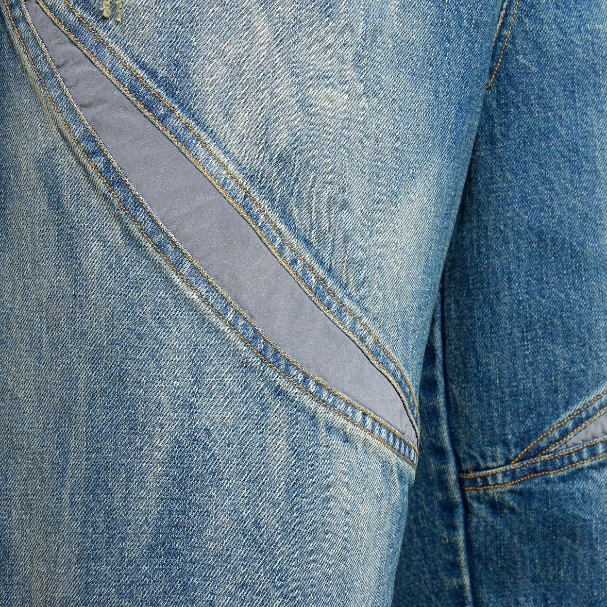 Warburton Faded Reflective Denim Shorts