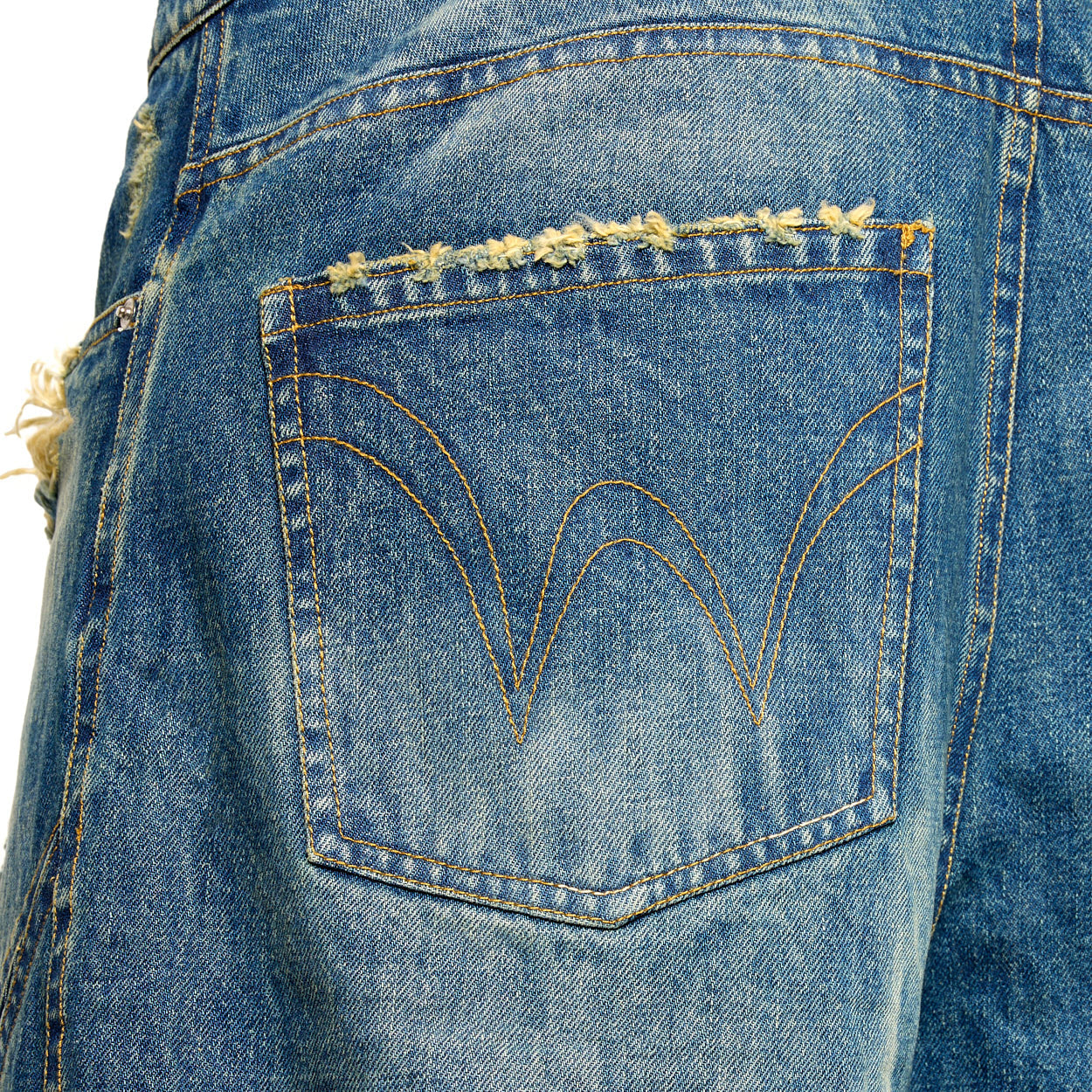 Warburton Faded Reflective Denim Shorts