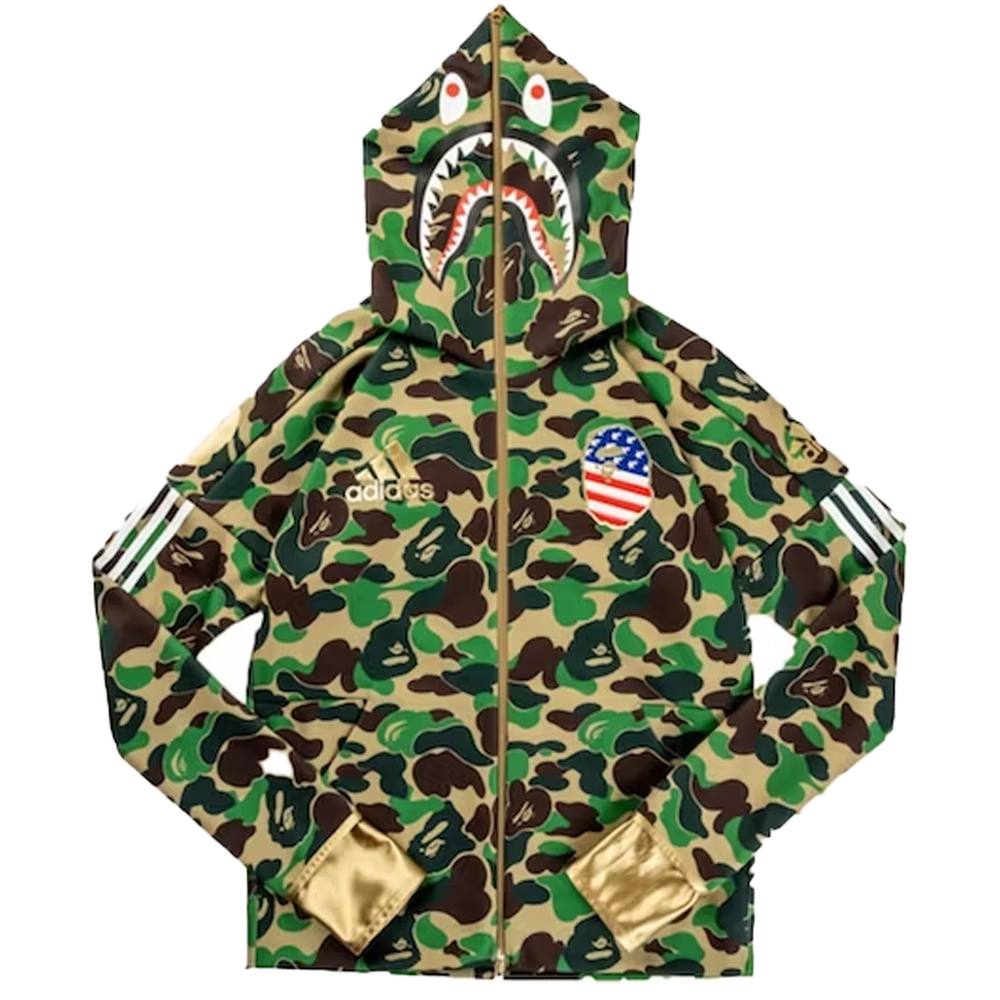 BAPE x Adidas SB Shark Hoodie Green