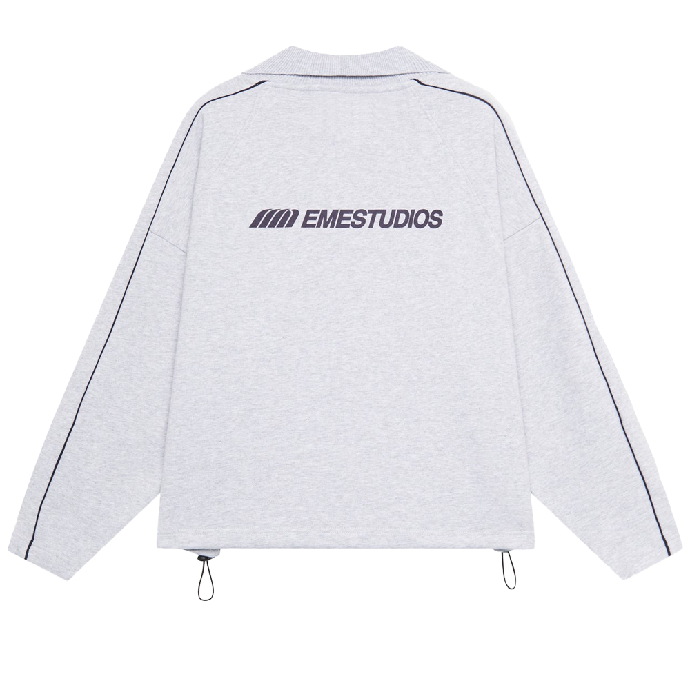 EME Studios Hectic Heather Grey Polo Sweatshirt