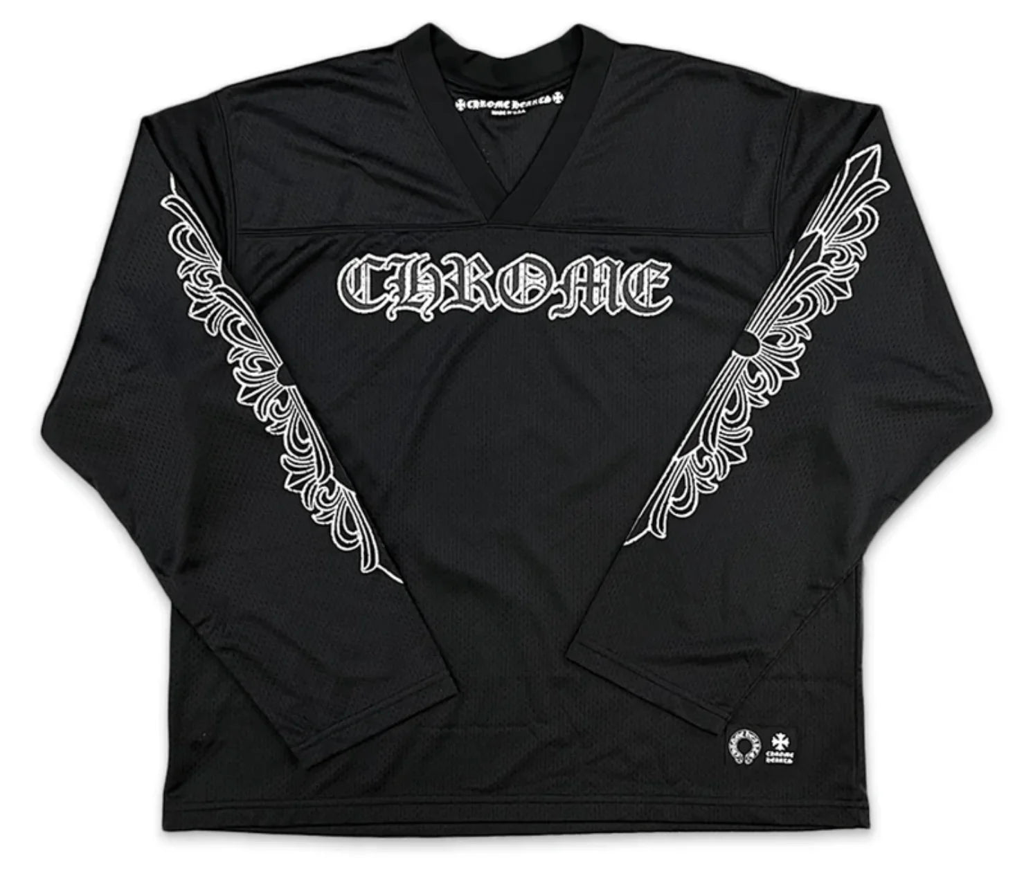 Chrome Hearts Sports Mesh Warm Up Jersey Black – The Garden Chrome Hearts Sports Mesh Warm Up Jersey Black – The Garden