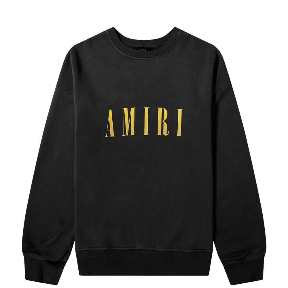 AMIRI CORE CREW SWEAT BLACK & YELLOW