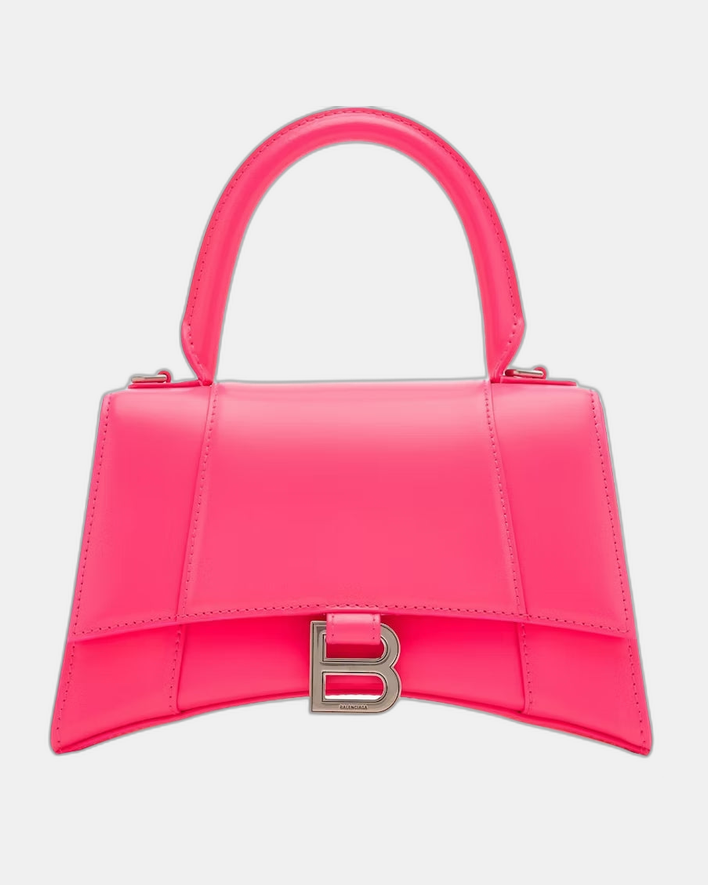 Balenciaga Hourglass Small Top Handle Bag Acid Fuchsia