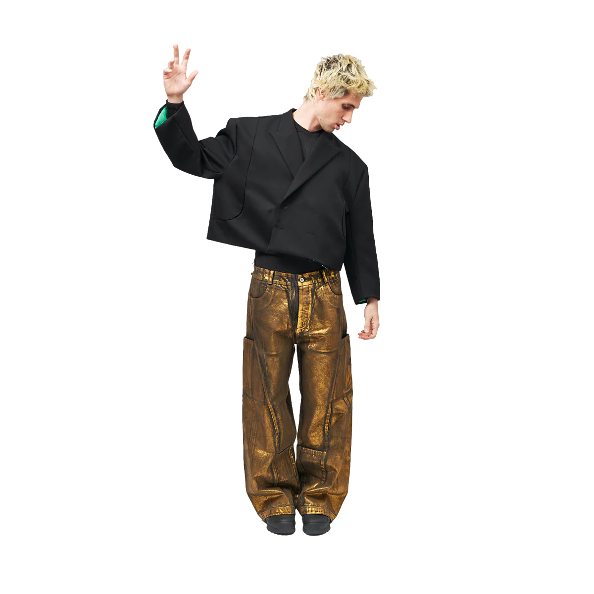 Dame Après Paris Gold Waxed Redefined Cargos