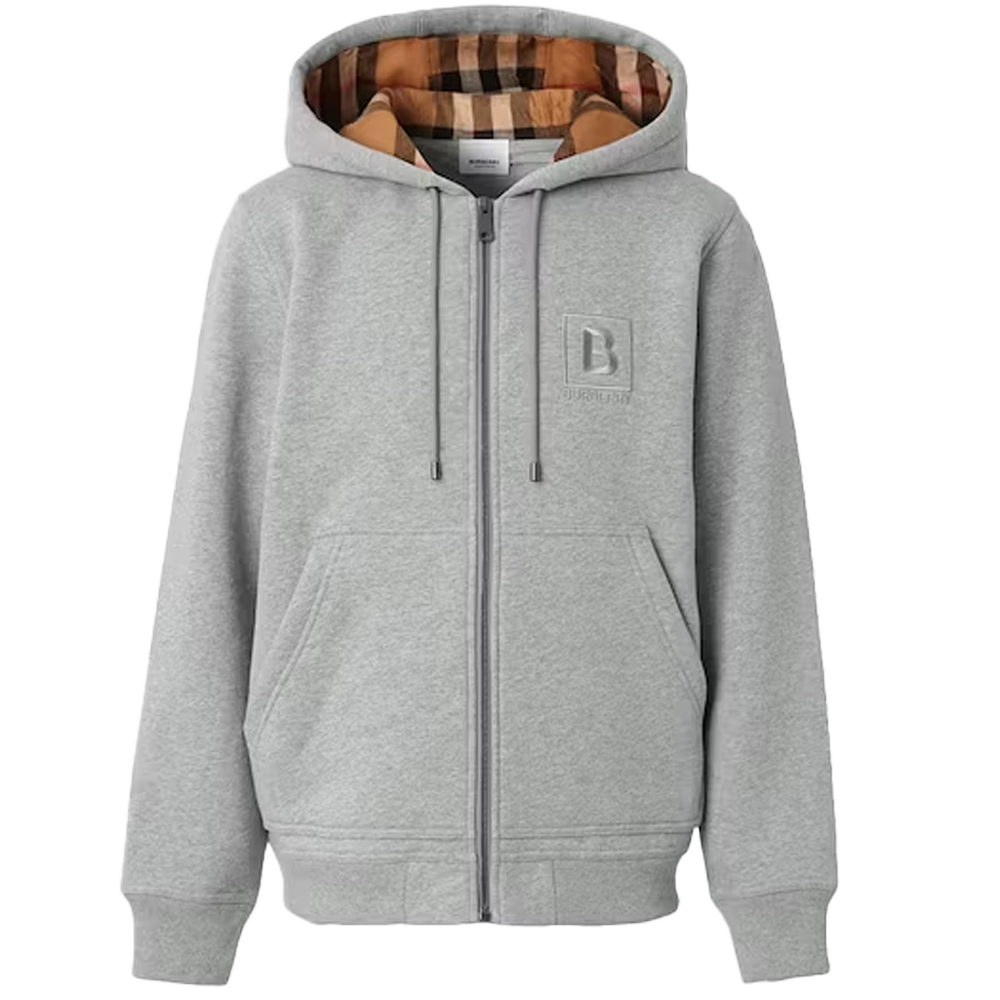 Zipper Burberry Sweatshirt Grey Zip Up Burberry Sweatshirt Jacke