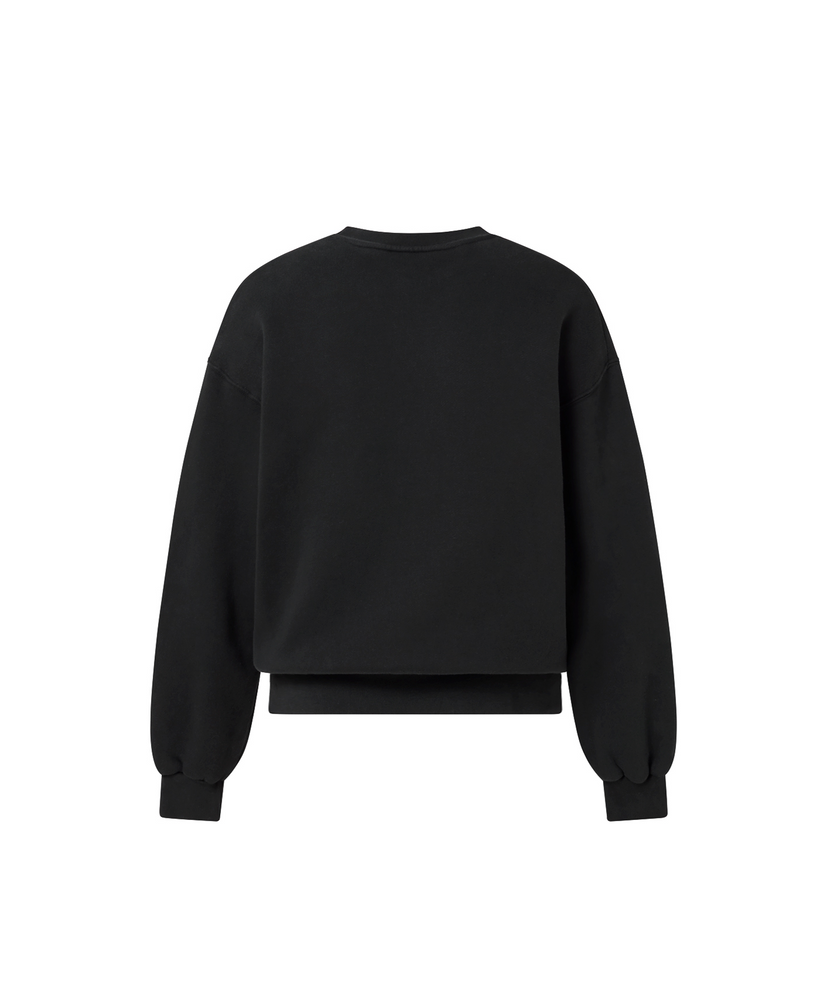Velor Garments 450 GSM Jet Black Crewneck