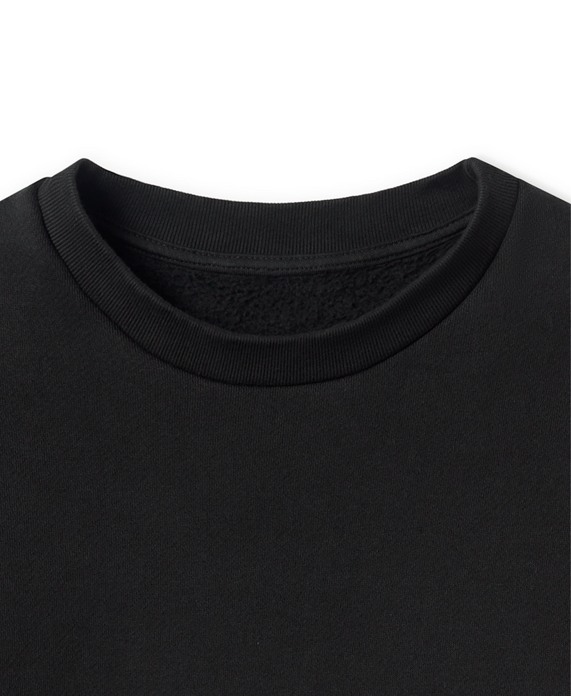 Velor Garments 450 GSM Jet Black Crewneck