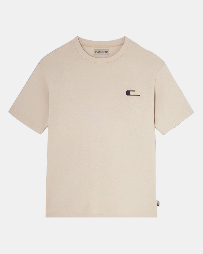 Carrer Creu Rib T-Shirt in Light Beige