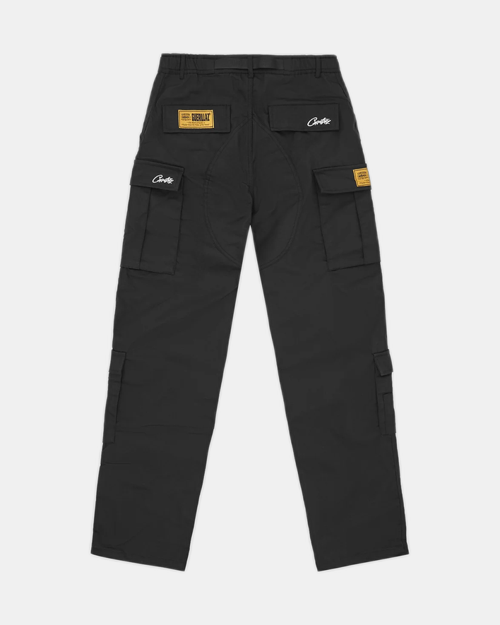 Corteiz Guerillaz Cargos Black/White