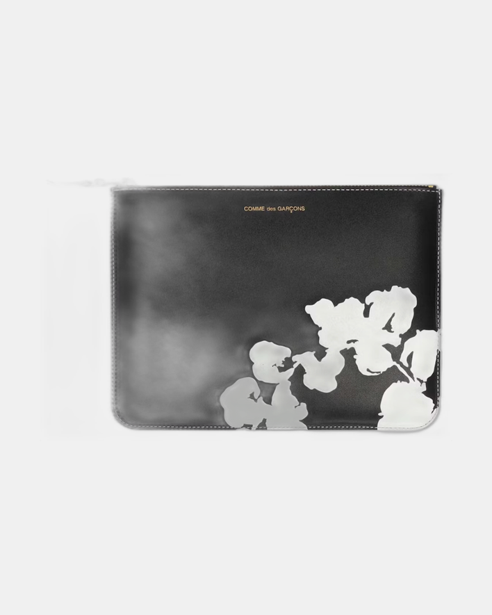 Denim Tears x Comme des Garçons Cotton Wreath Zip Pouch Black