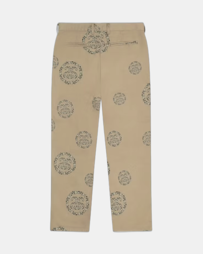 Denim Tears x Stussy Double S Wreath Chino Pant Khaki Brown