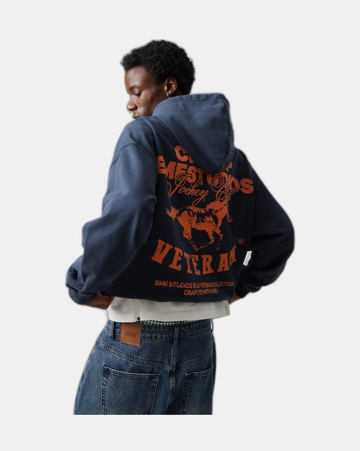 Eme Studios Horse Navy Oversized Hoodie