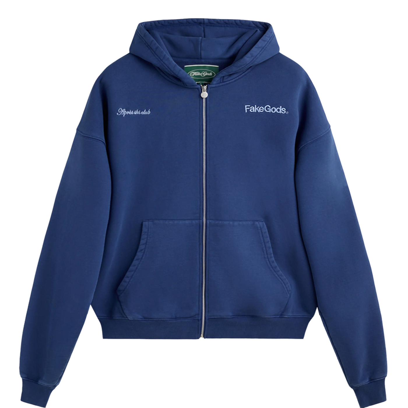 Fake Gods Mount Zipper Hoodie Blue - Après Ski Club