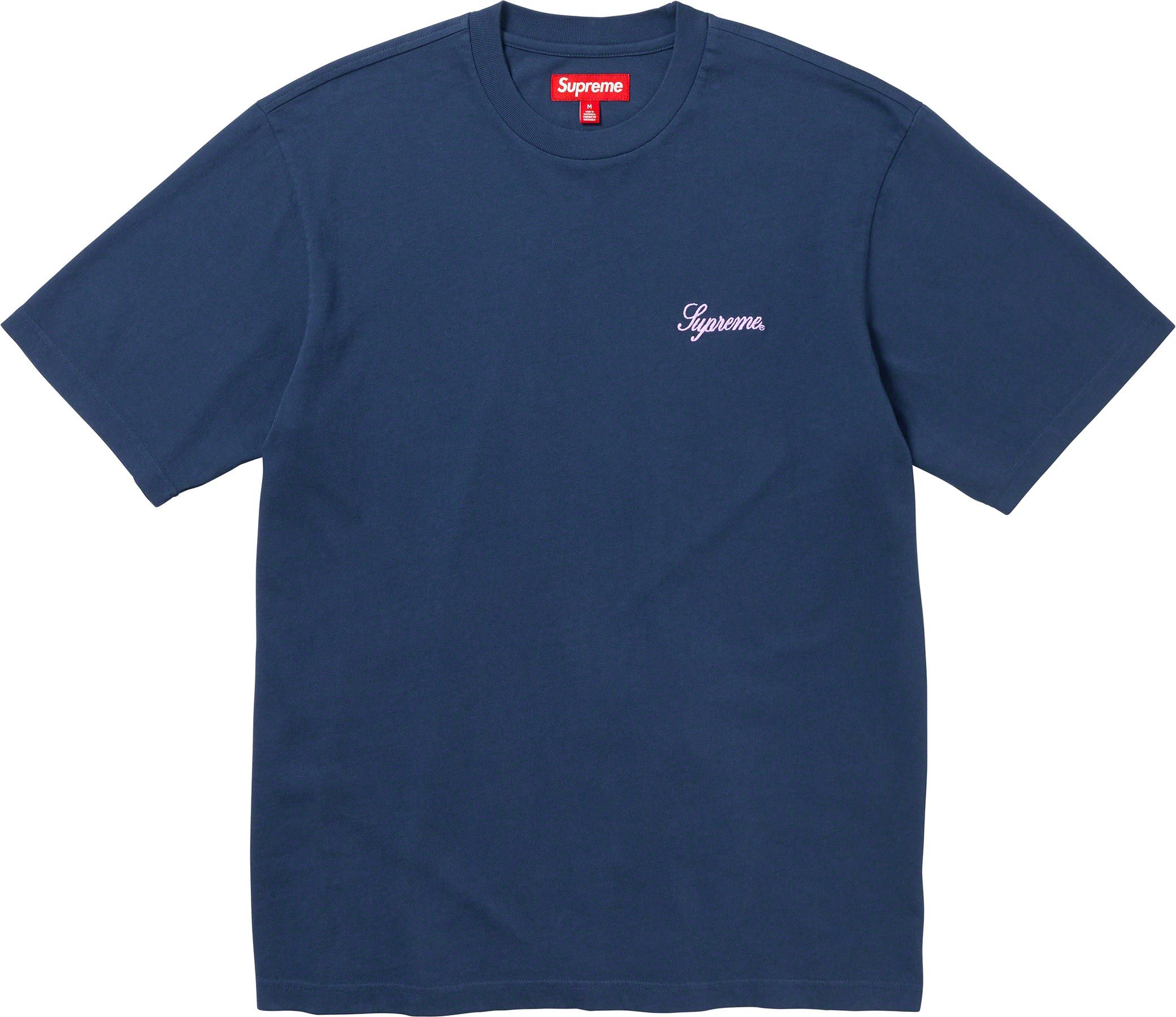 Supreme Washed Script S/S Top (FW23) Navy