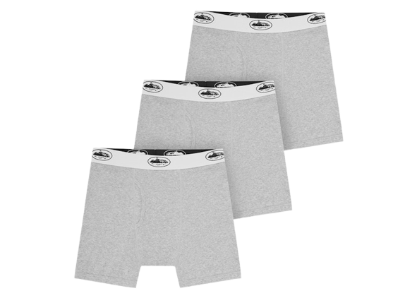 Corteiz Alcatraz Boxers (3 Pack) Gray