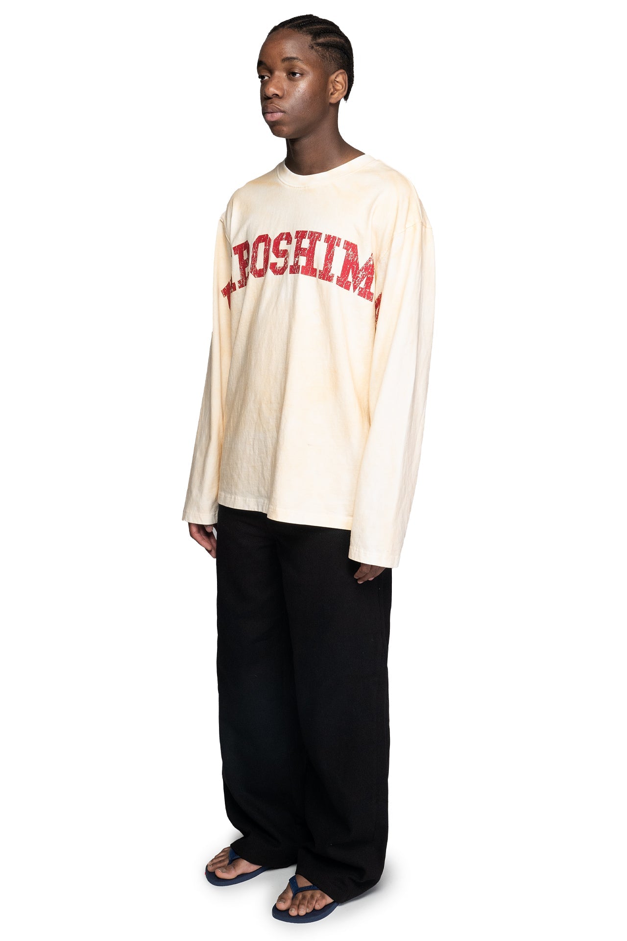 93 Sierra/Crosses Hiroshima Long Sleeve Washed White T-Shirt