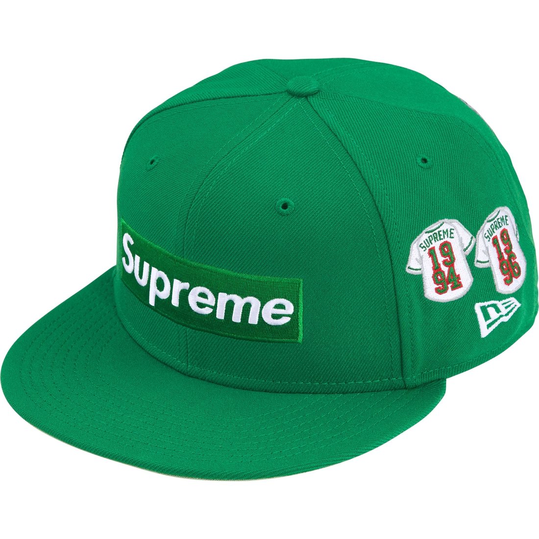 Supreme Jerseys Box Logo New Era Fitted Hat Grün