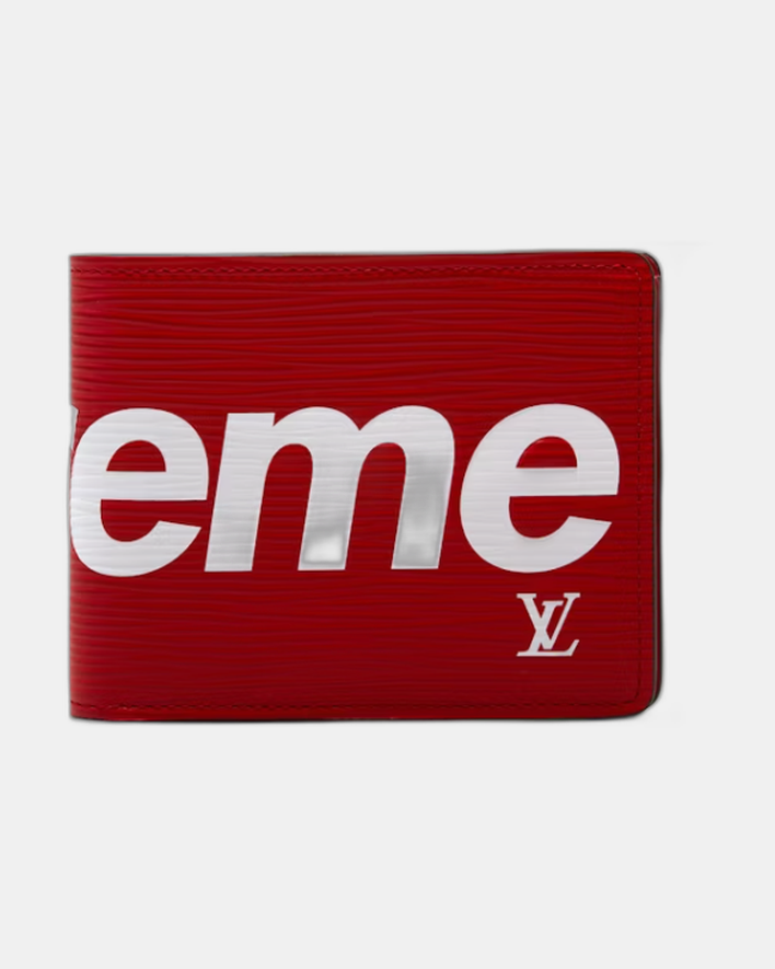 Louis Vuitton x Supreme Slender Wallet Epi Red