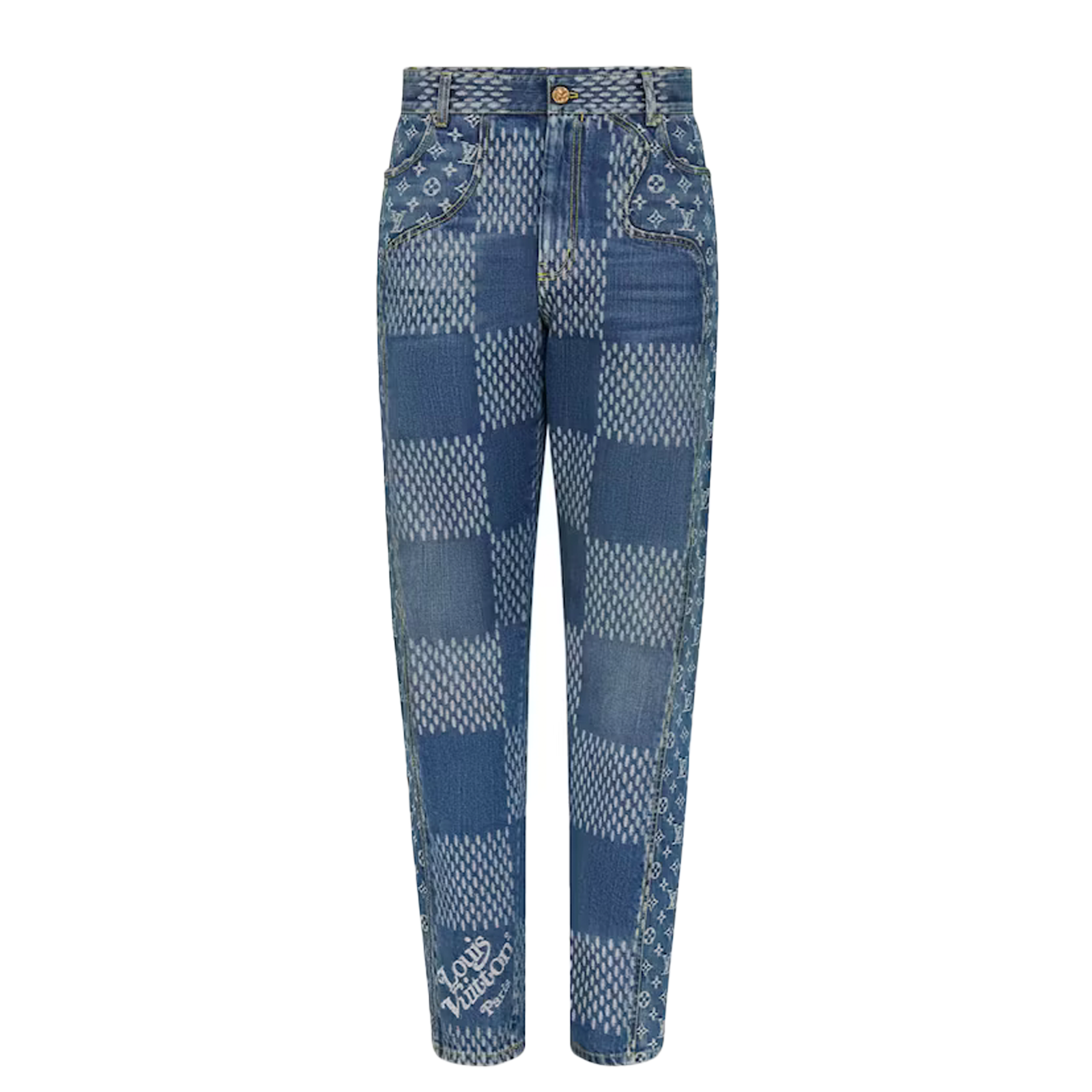 Louis Vuitton x Nigo Giant Damier Waves MNGM Denim Pants Indigo