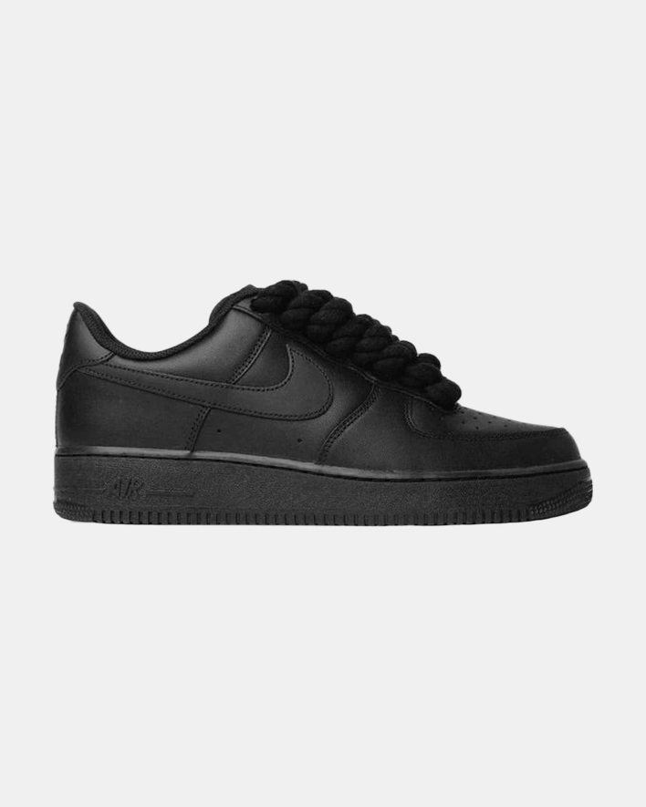 Nike Air Force 1 Rope Laces 'Black' von Siji Studios