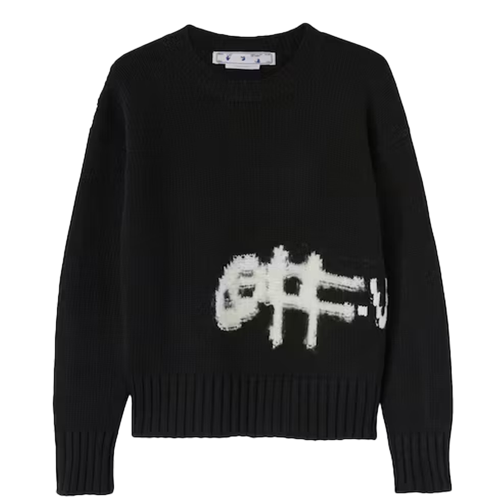 OFF-WHITE Logo Intarsia Crewneck