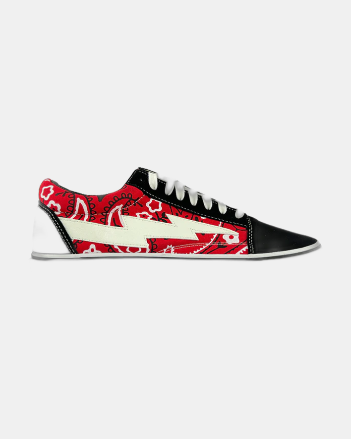 Revenge x Storm Schnürsneaker mit rotem Paisleymuster