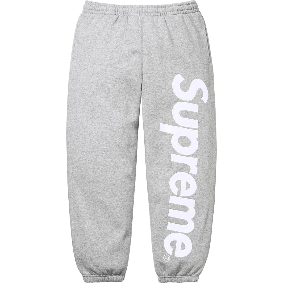 Supreme Satin Appliqué Sweatpant Heather Gray