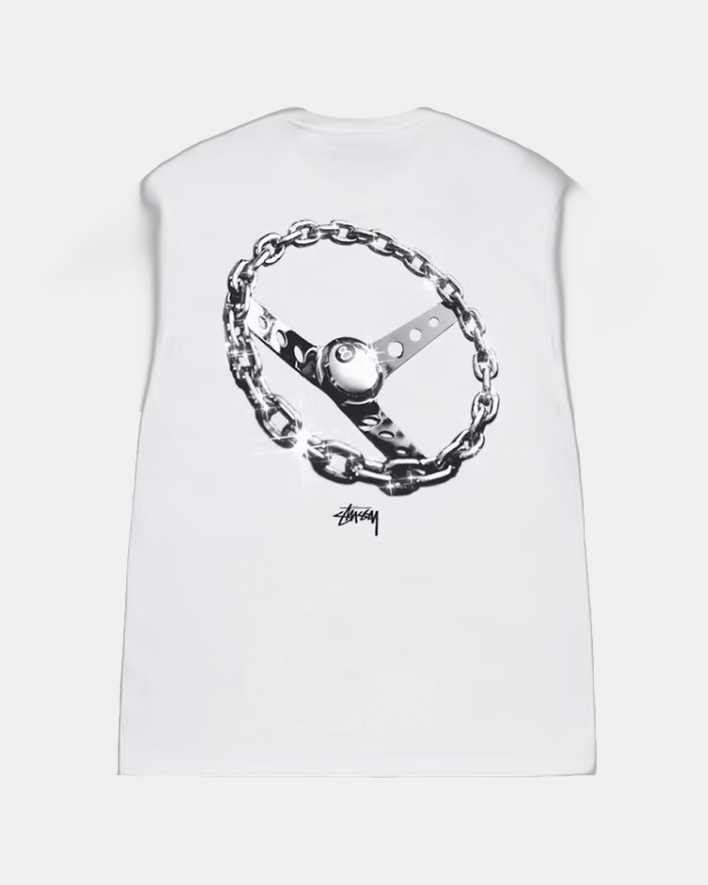 Stussy Chain-Link T-shirt White – The Garden