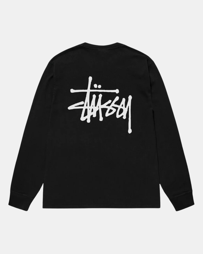 Stussy Long Sleeve Basic Tee Black