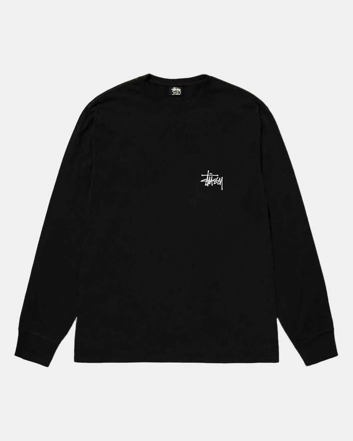 Stussy Long Sleeve Basic Tee Black