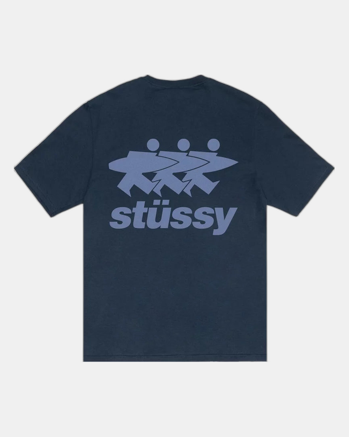 ★Stussy Surfwalk T-Shirt Navy★ Stussy Surfwalk Pigment Dyed Tee Navy – The Garden
